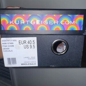 Kurt Geiger Pink and Denim Sandals
